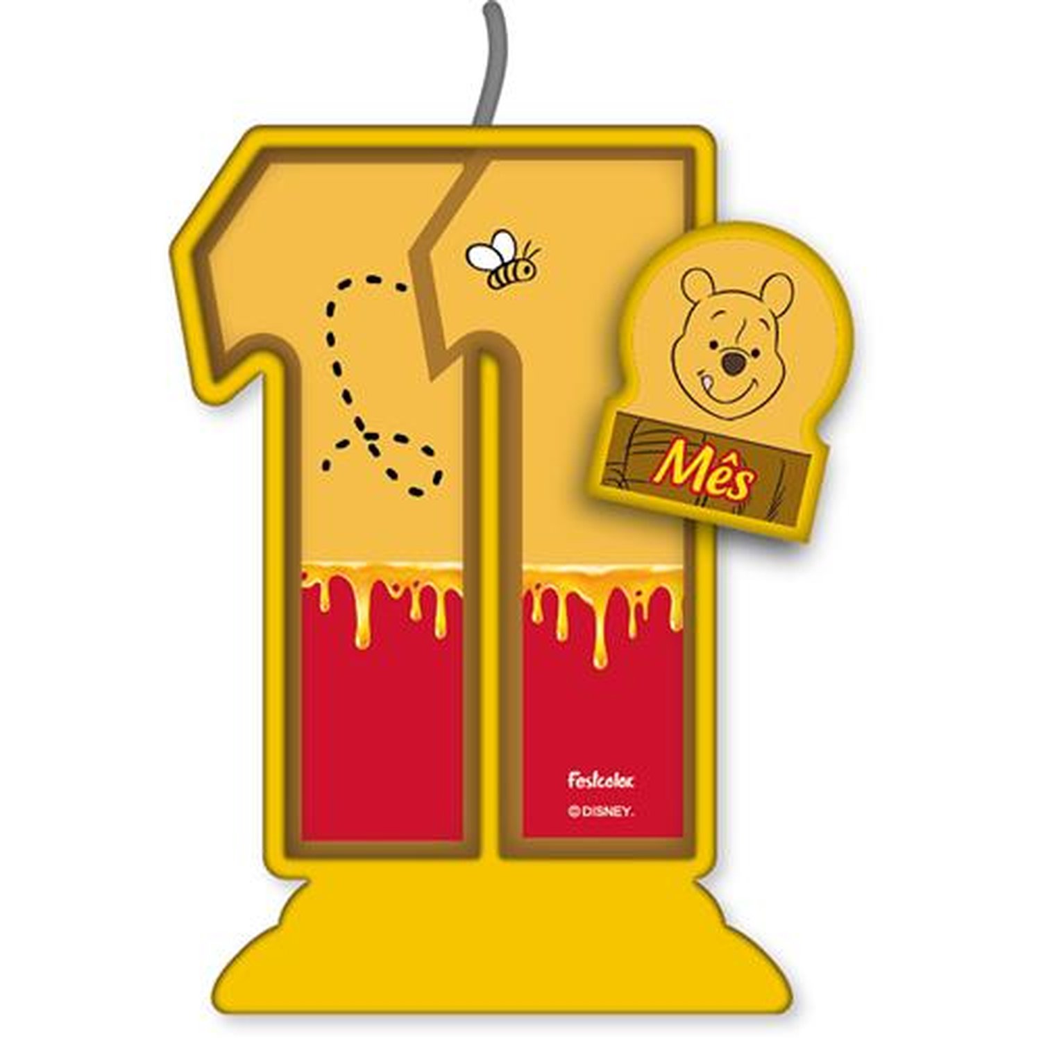 Vela Mesversario Pooh E Sua Turma N 11