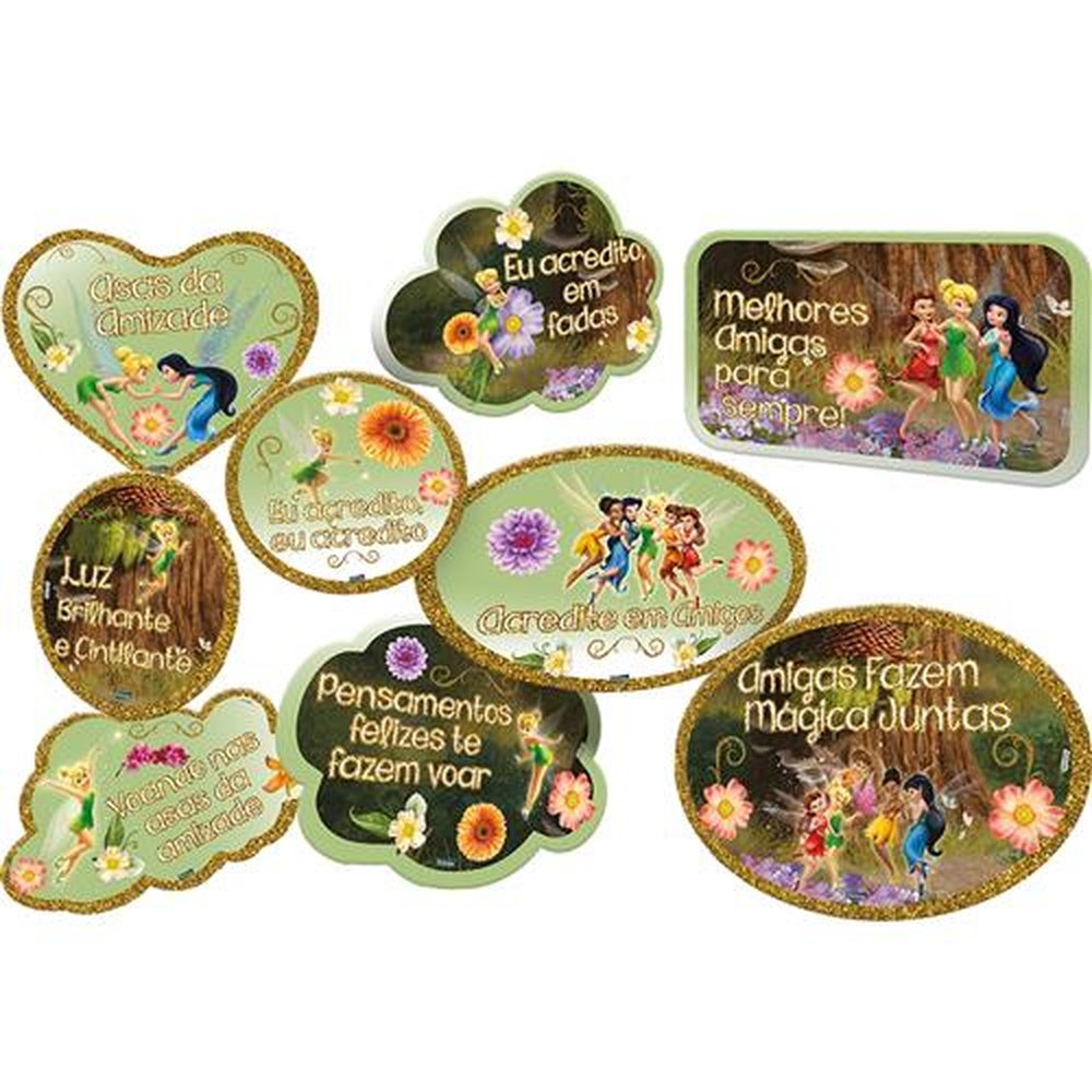 Kit Placas Fadas Disney