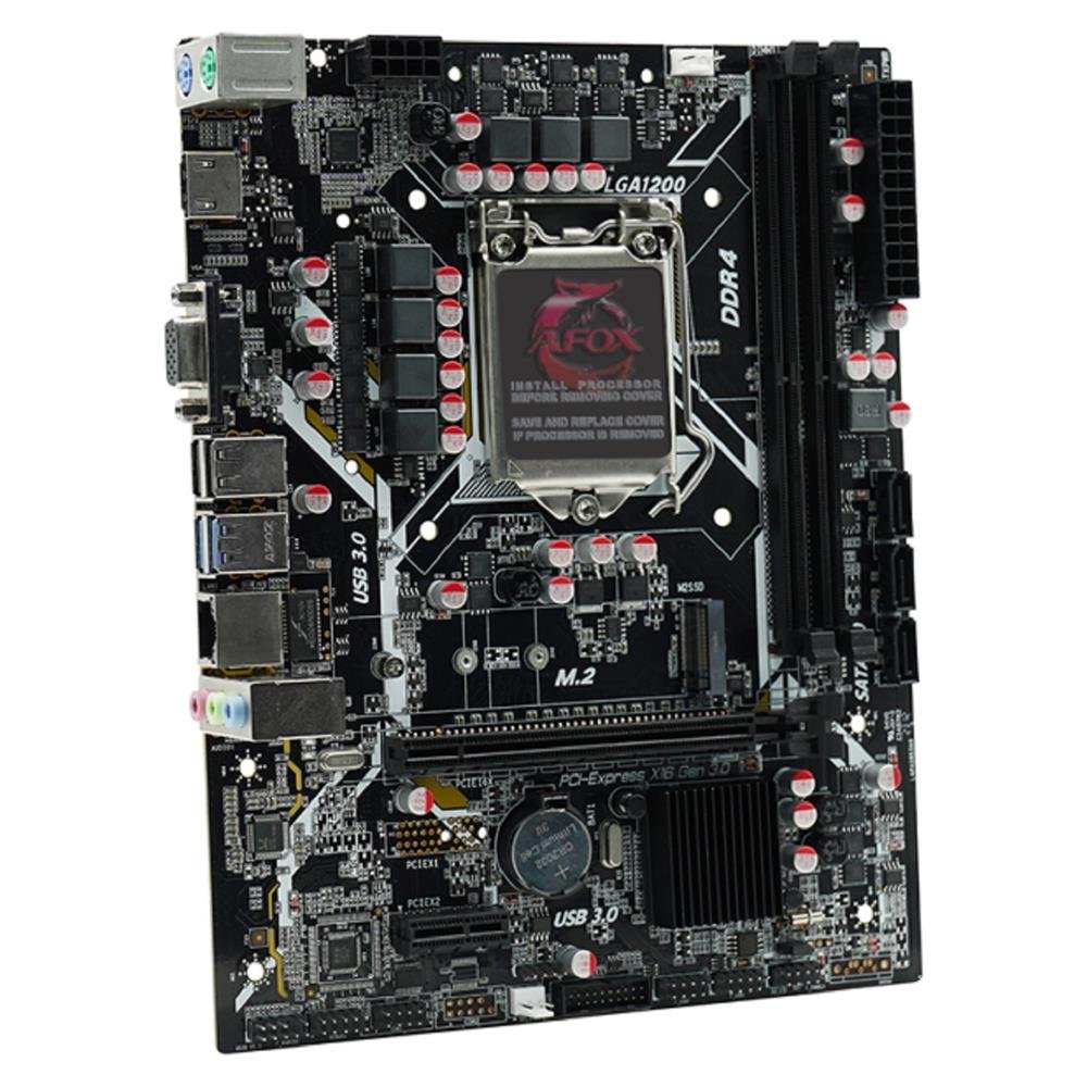 Placa Mãe AFox IH510D4-MA6-V2, Chipset H510, Intel LGA 1200, mATX, DDR4