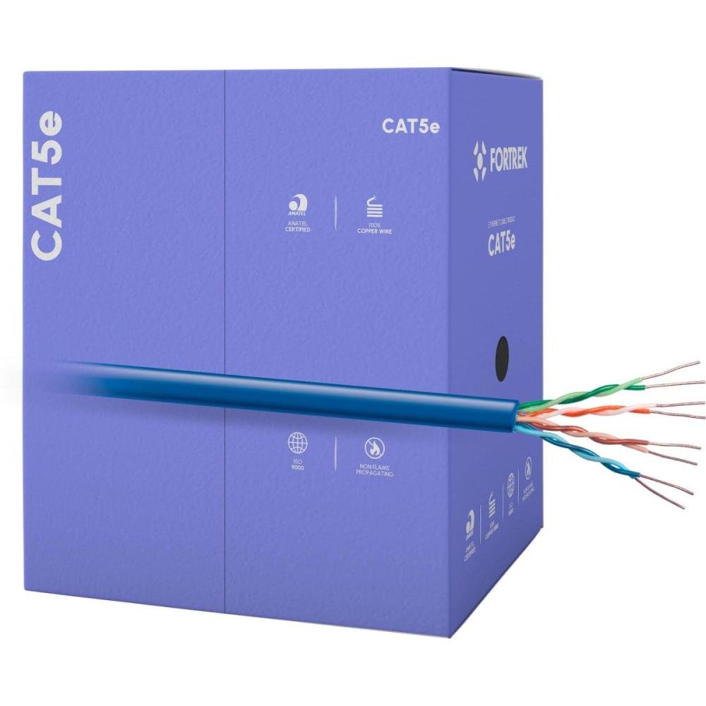Cabo de Rede CAT5e 305m Fortrek FK 500C CMX Azul