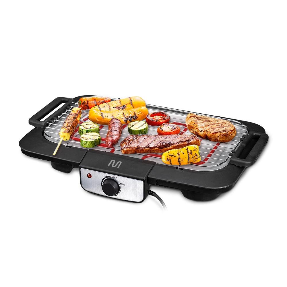 Churrasqueira Eletrica 127V 1800W com Controle de Temperatura Inox Preto Multi - GO131