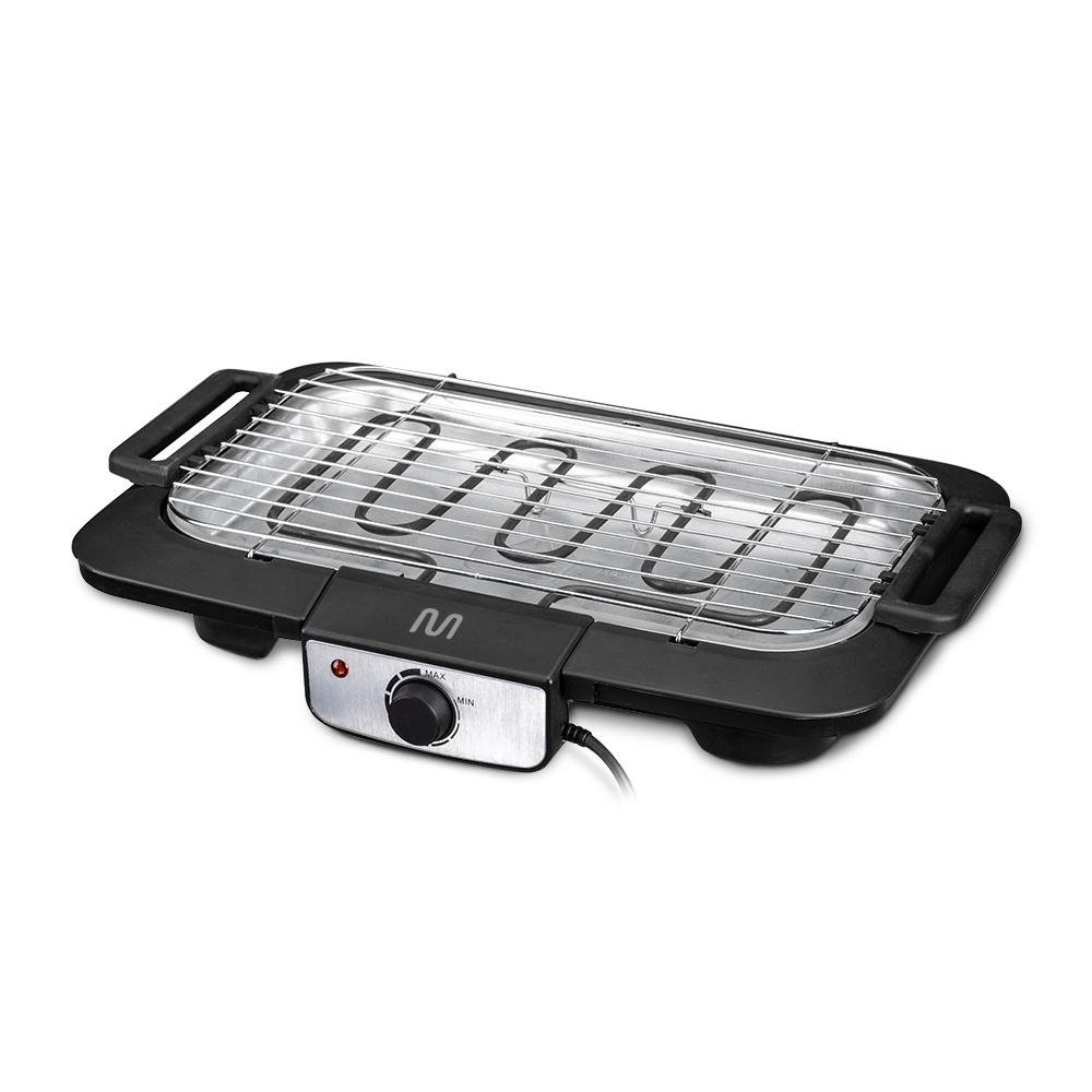 Churrasqueira Eletrica 127V 1800W com Controle de Temperatura Inox Preto Multi - GO131