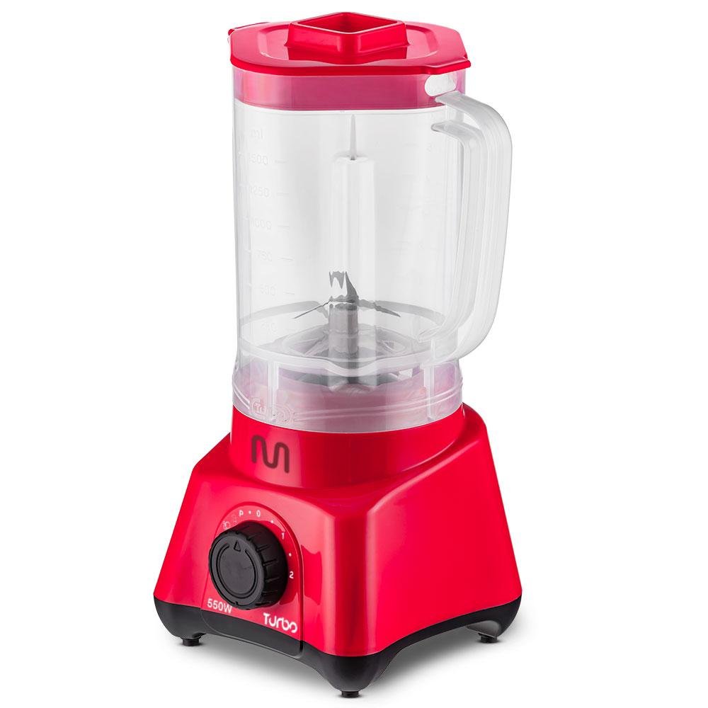 Liquidificador Turbo 2,1Litros 2 Velocidades 550W 220V Vermelho Multi Home - LQ554