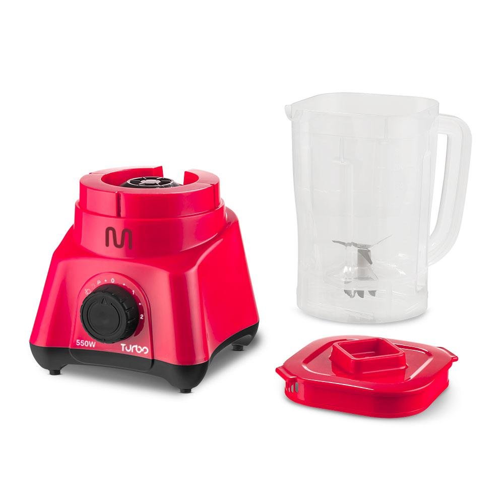 Liquidificador Turbo 2,1Litros 2 Velocidades 550W 220V Vermelho Multi Home - LQ554