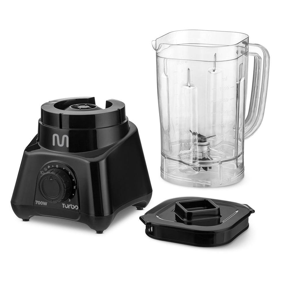 Liquidificador Turbo 2,3Litros 3 Velocidades 700W 127V Preto Multi - LQ701