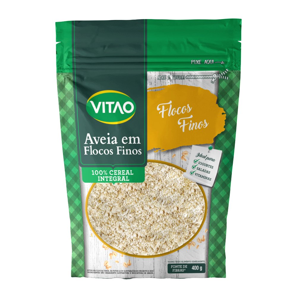 Aveia Flocos Finos 400g Fardo Com 12 Unidades