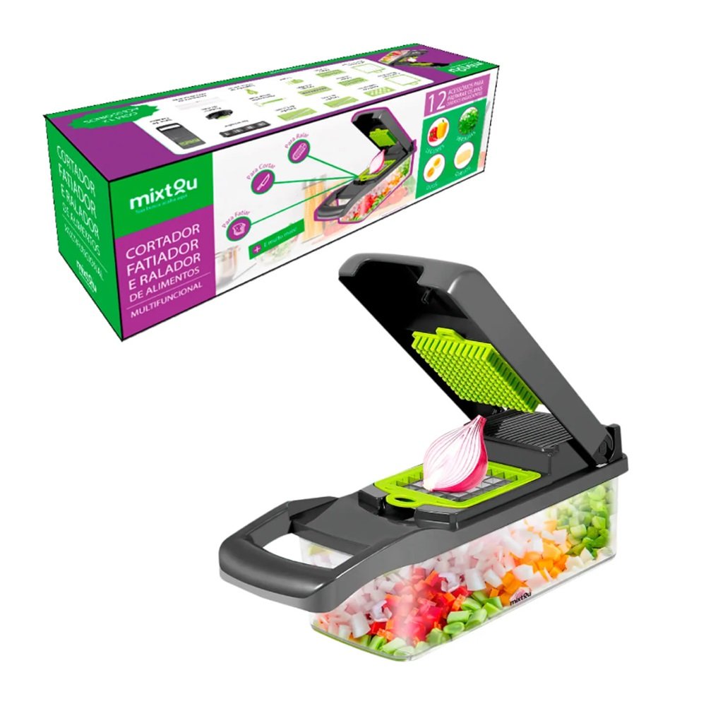Cortador E Fatiador Multifuncional De Alimentos 12 Em 1