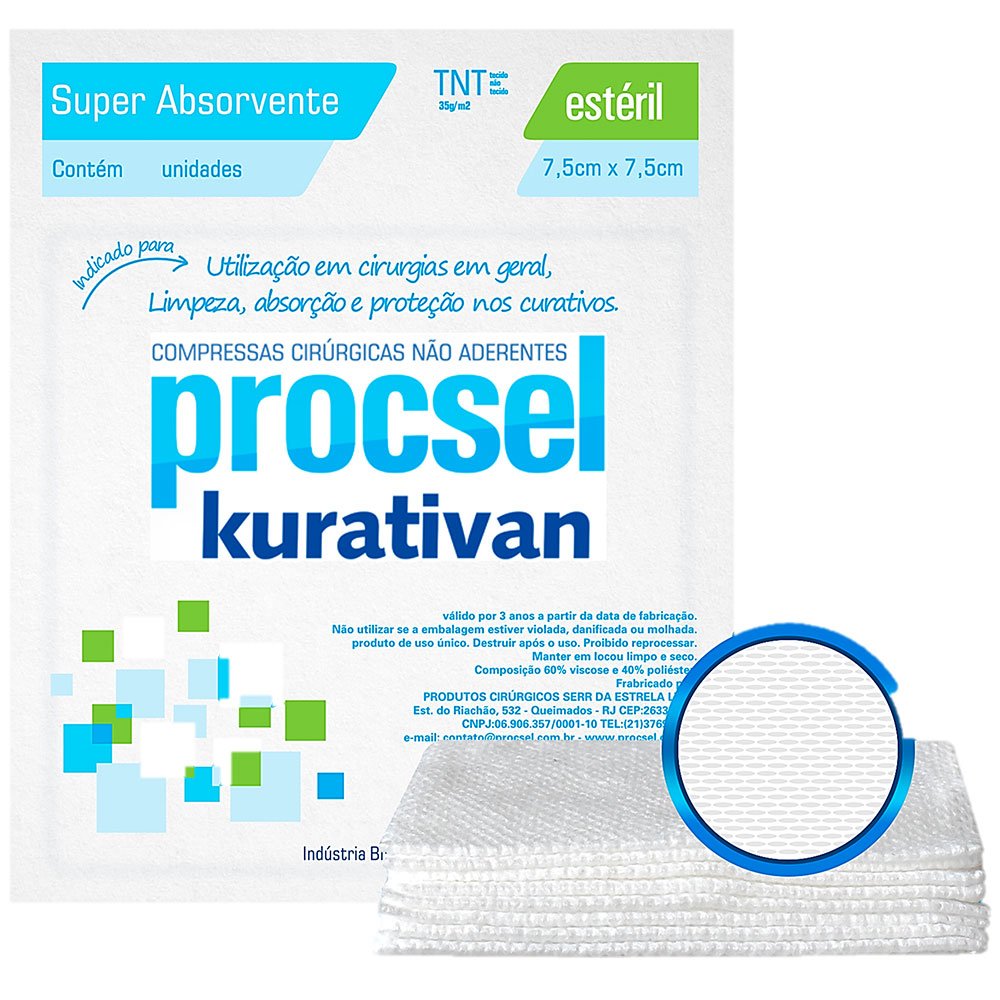 Compressa Compressa Esteril Nao Aderente 210x10 Kurativan | Martins Atacado