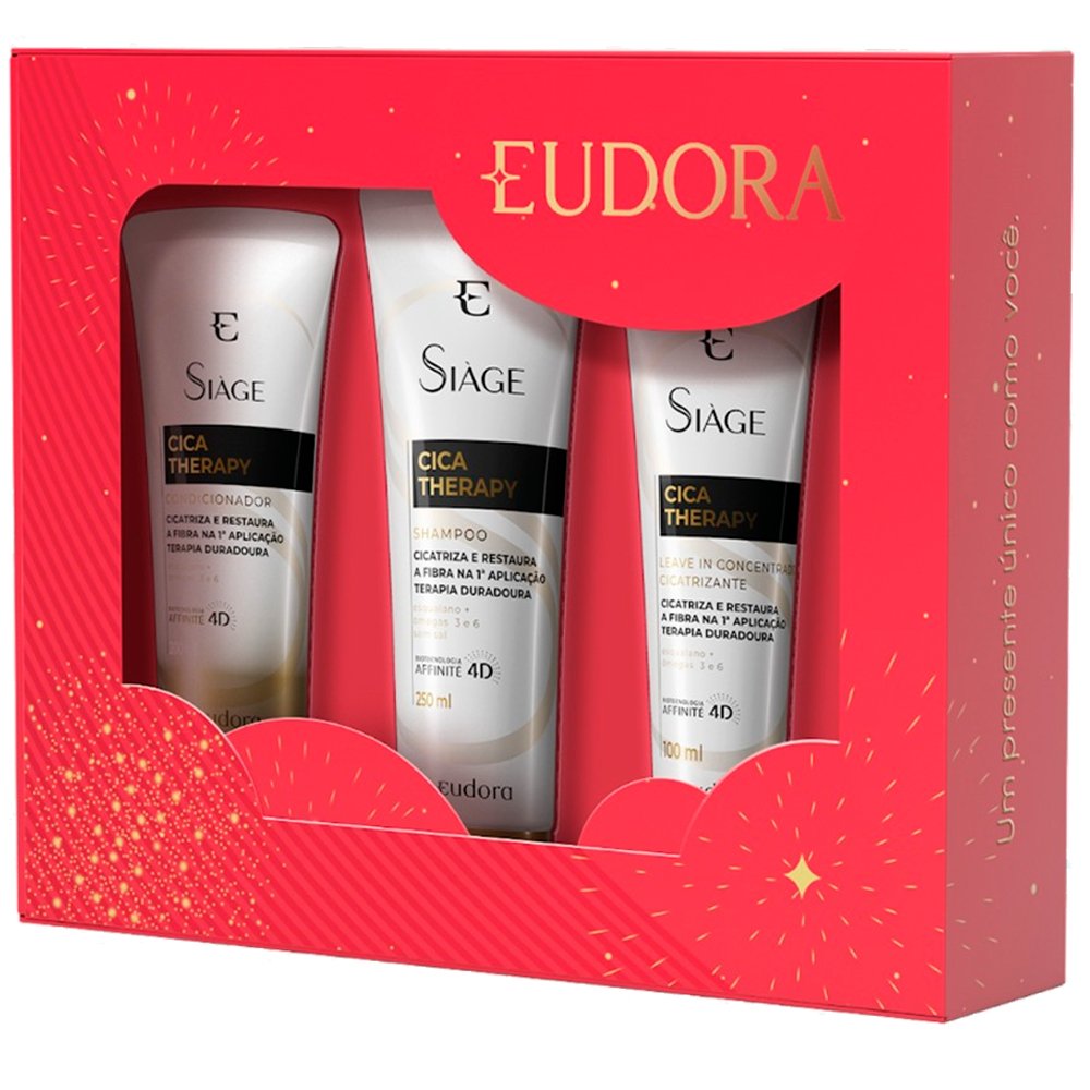 Shampoo 250ml + condicionador 125ml + leave 100ml Siage Cica Therapy