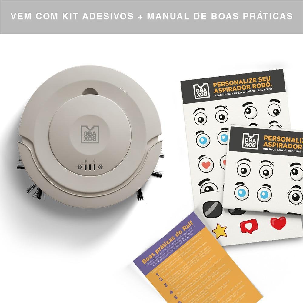 Robo Aspirador de limpeza facilitada Ralf Varre, Aspira e Passa Pano Obabox - OB020