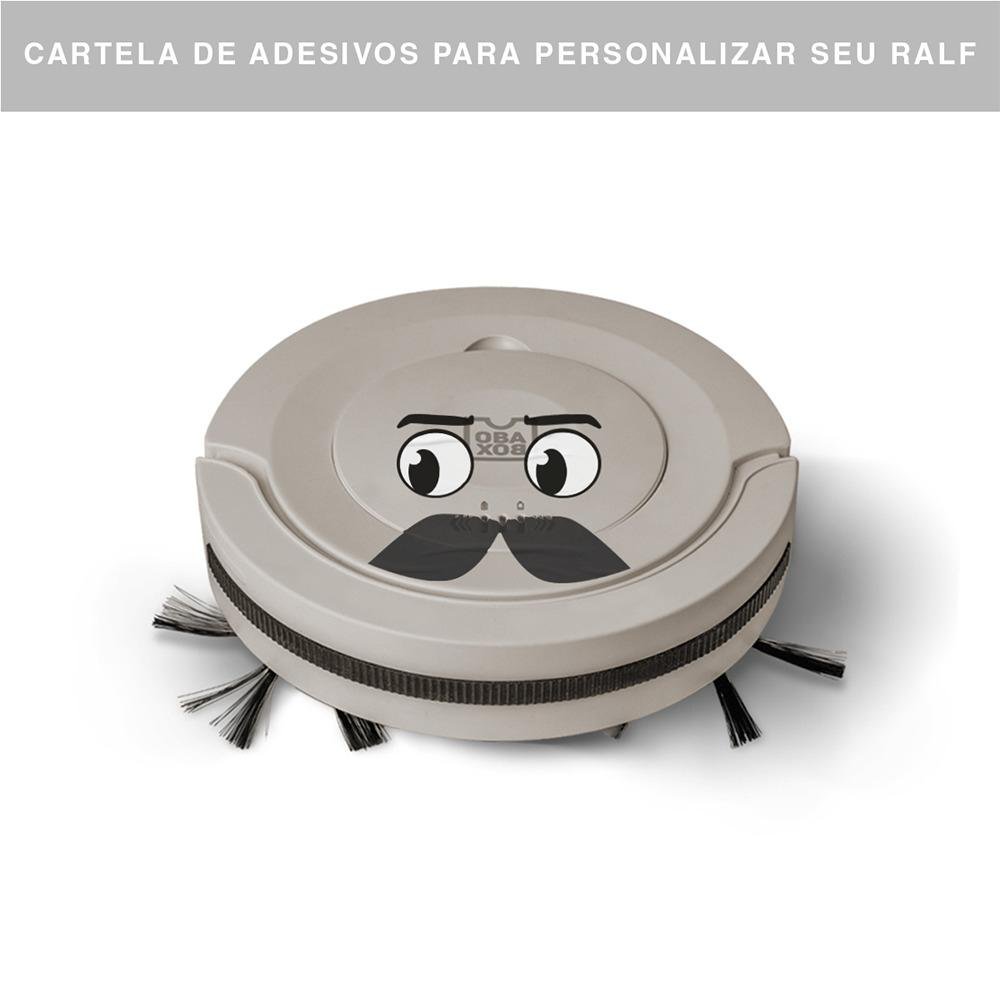 Robo Aspirador de limpeza facilitada Ralf Varre, Aspira e Passa Pano Obabox - OB020