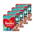 Fralda Descartável Pampers Supersec XXG - 4 Embalagens com 30 Unidades cada