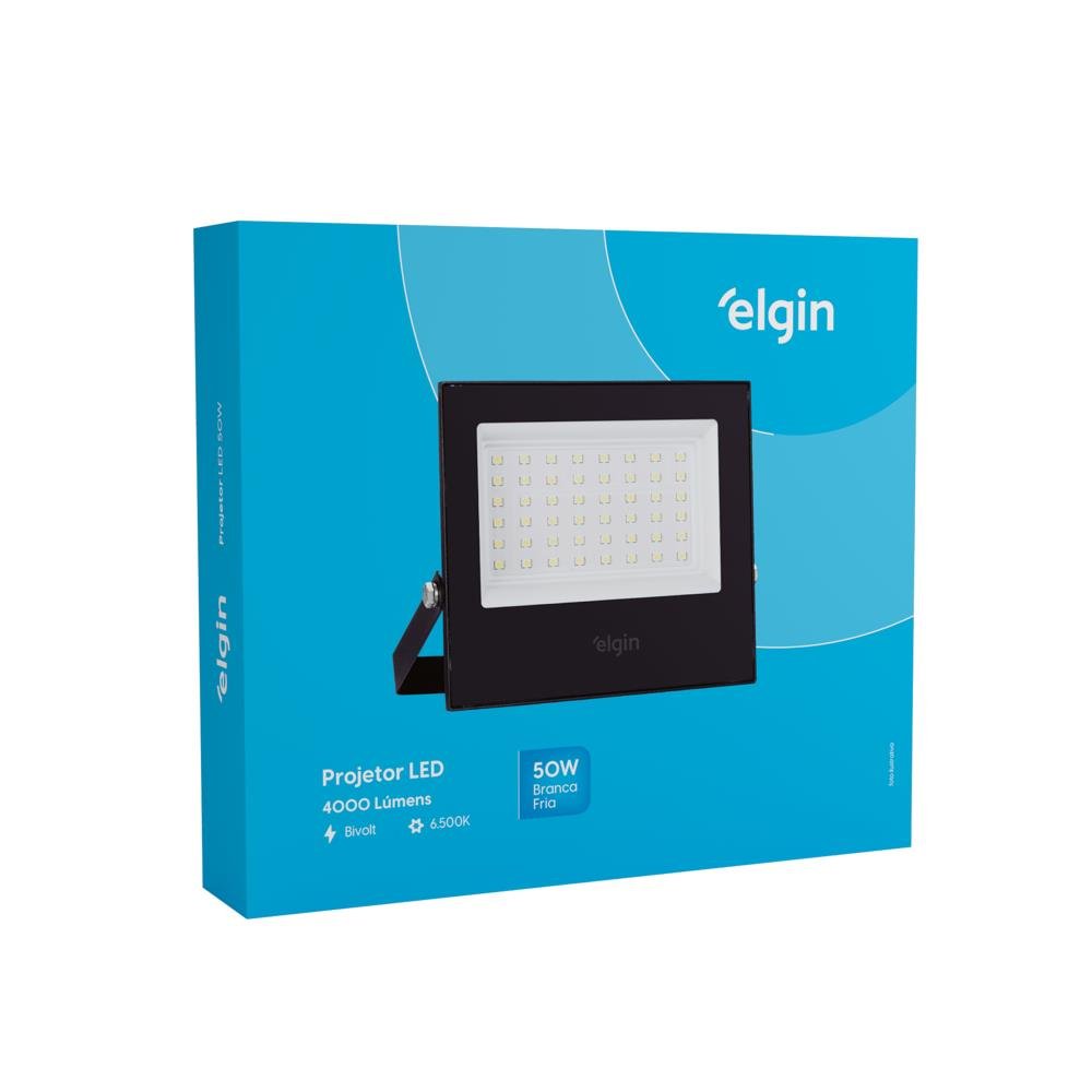Refletor Elgin LED 50 6500K Preto