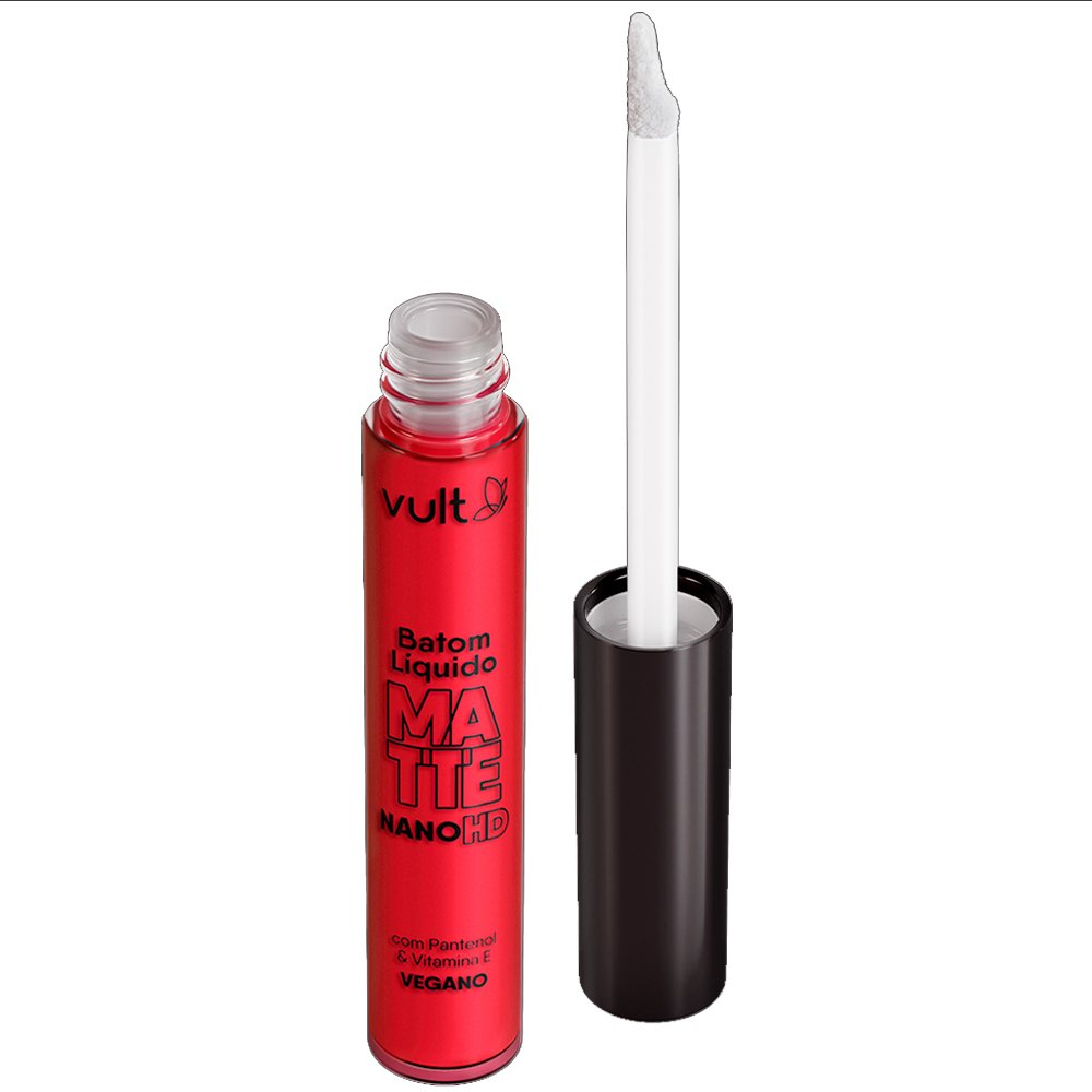 Batom Vult Matte Liquido Nano Hd Vermelho Rubi