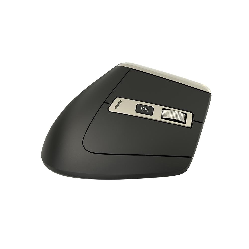 Mouse Ergonomico Vertical Sem Fio MS900 Bluetooth e USB 3200dpi Ajustavel 6 Botões Preto Multi - MO382