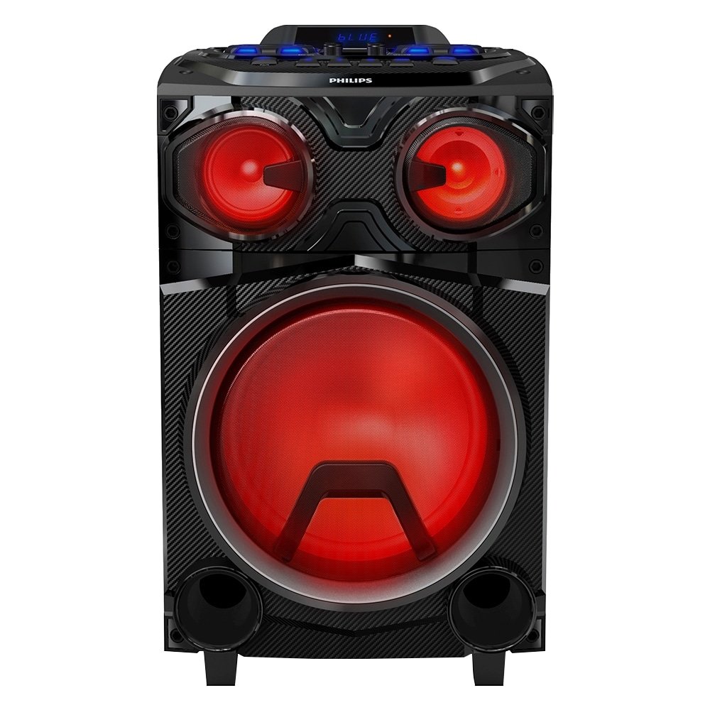 Caixa de Som Amplificada Philips Party Speaker TAX3308/78 - Entrada USB, Cartão SD, Bluetooth, 1000W RMS, Preto