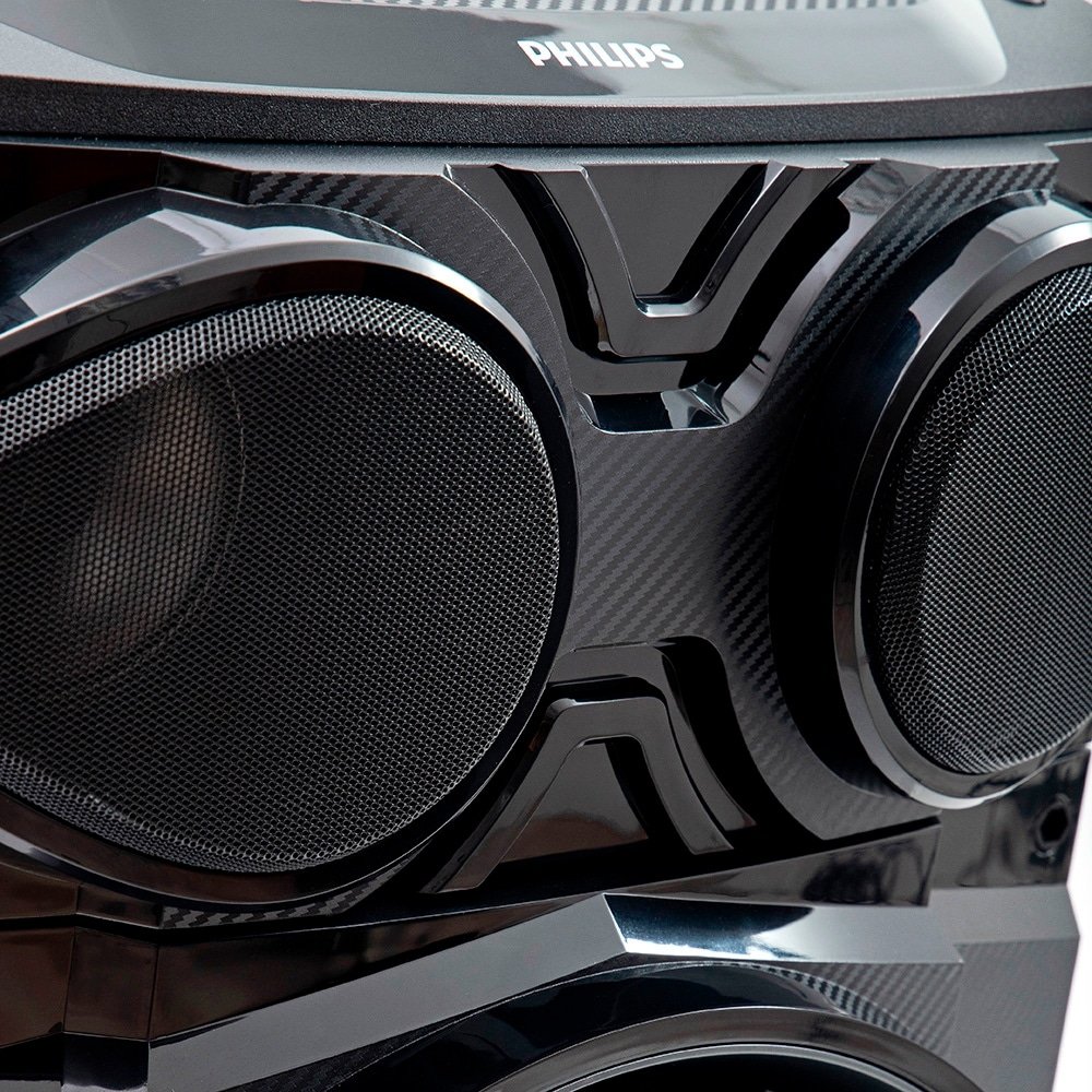 Caixa de Som Amplificada Philips Party Speaker TAX3308/78 - Entrada USB, Cartão SD, Bluetooth, 1000W RMS, Preto