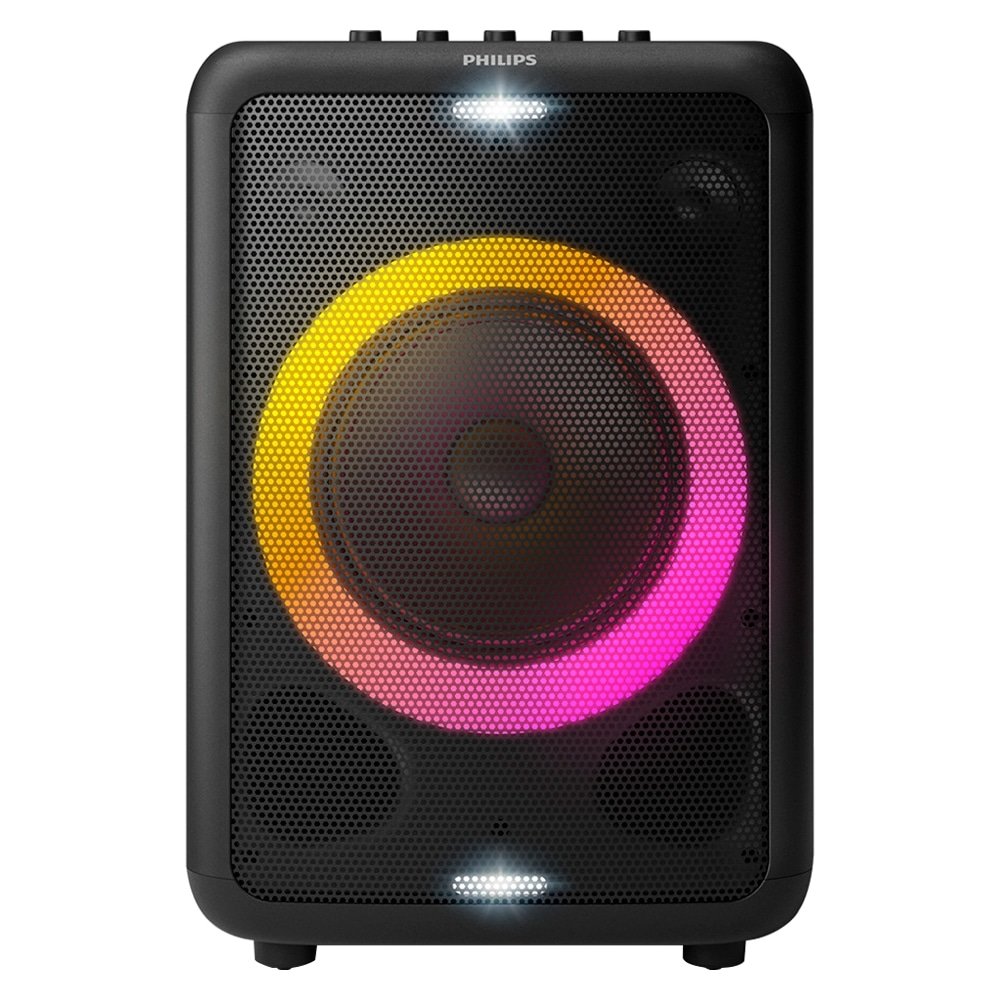 Caixa de Som Amplificada Philips Party Speaker TAX3208/78 - Entrada AUX, Cartão SD, Bluetooth, 800W RMS, Preto