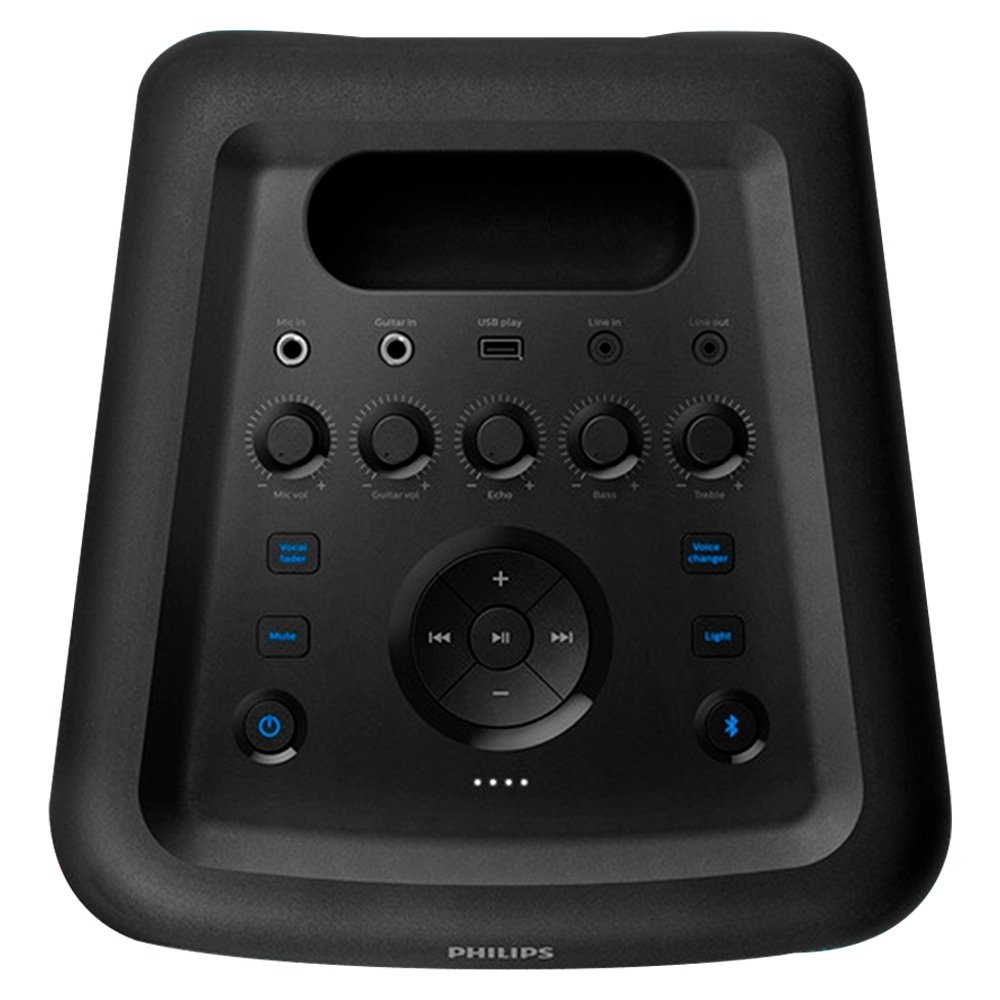Caixa de Som Amplificada Philips Party Speaker TAX3208/78 - Entrada AUX, Cartão SD, Bluetooth, 800W RMS, Preto