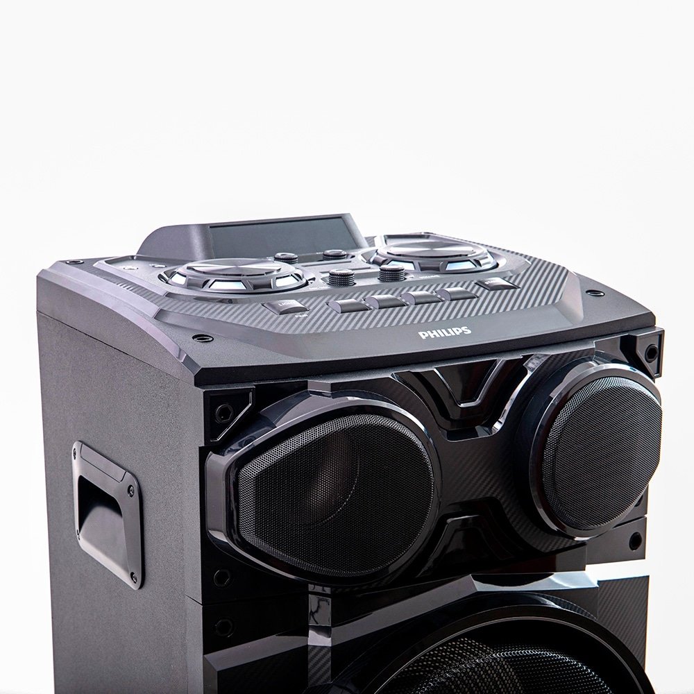 Caixa de Som Amplificada Philips Party Speaker TAX3708/78 - Entrada AUX, Cartão SD, Bluetooth, 2000W RMS, Preto
