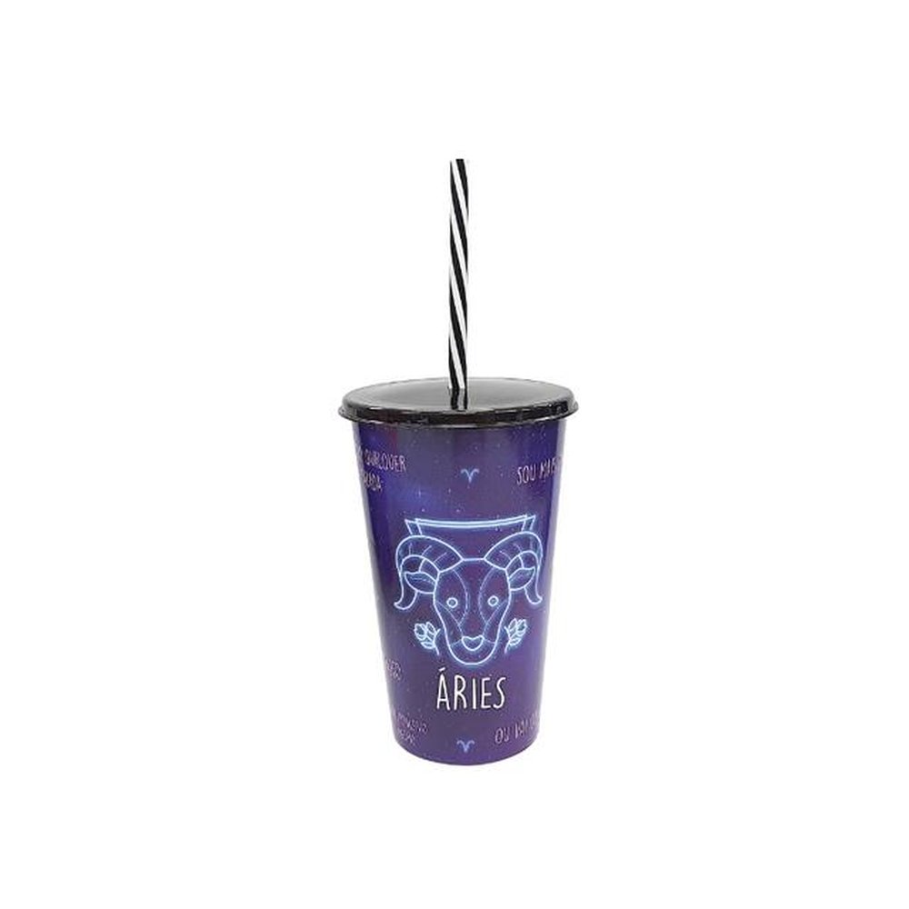 OLD-Copo Signos do Zodíaco 500ml Plasvale - Variado