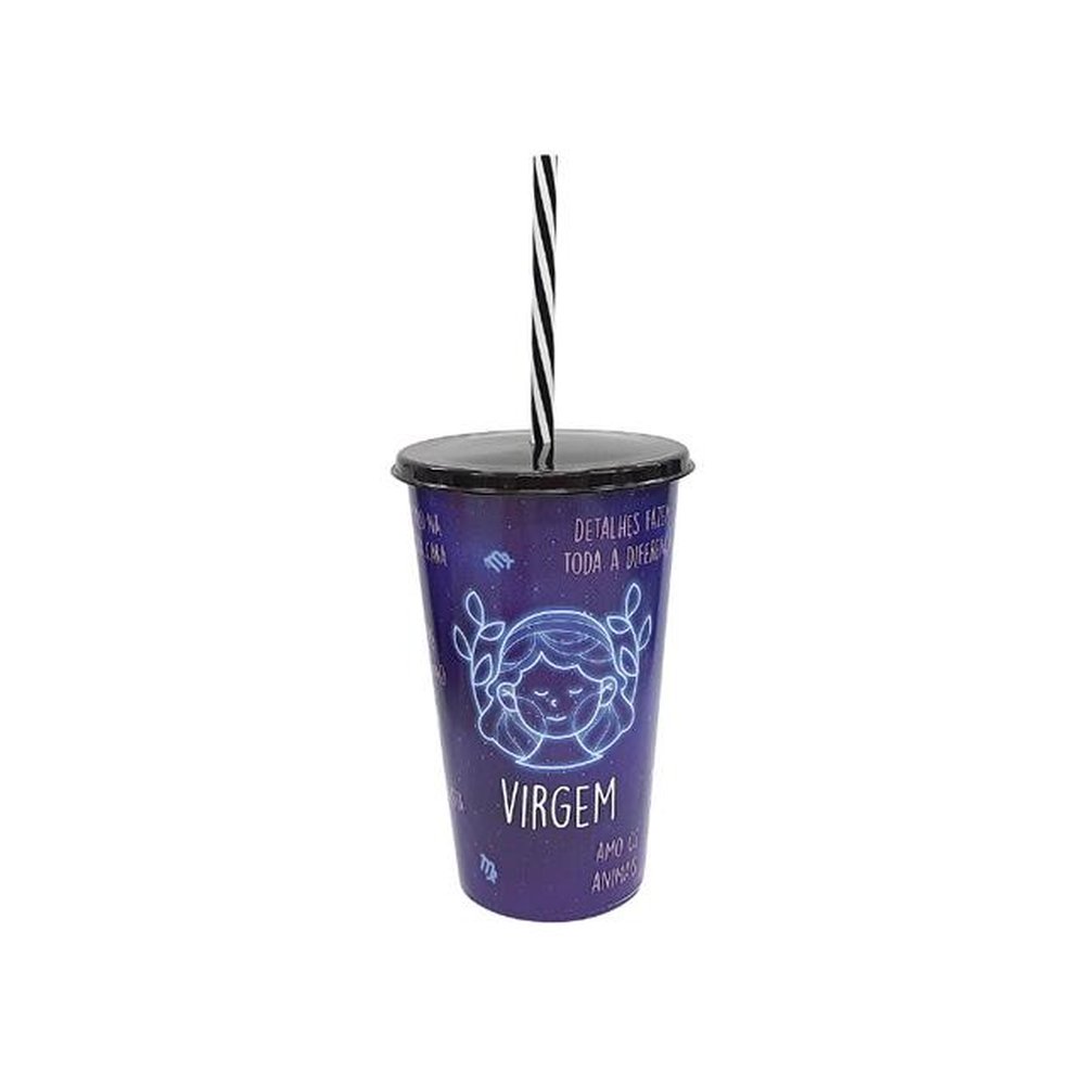 OLD-Copo Signos do Zodíaco 500ml Plasvale - Variado