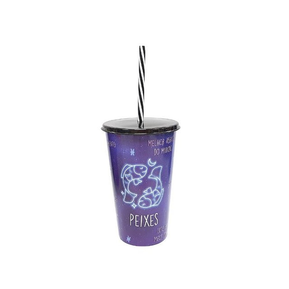 OLD-Copo Signos do Zodíaco 500ml Plasvale - Variado