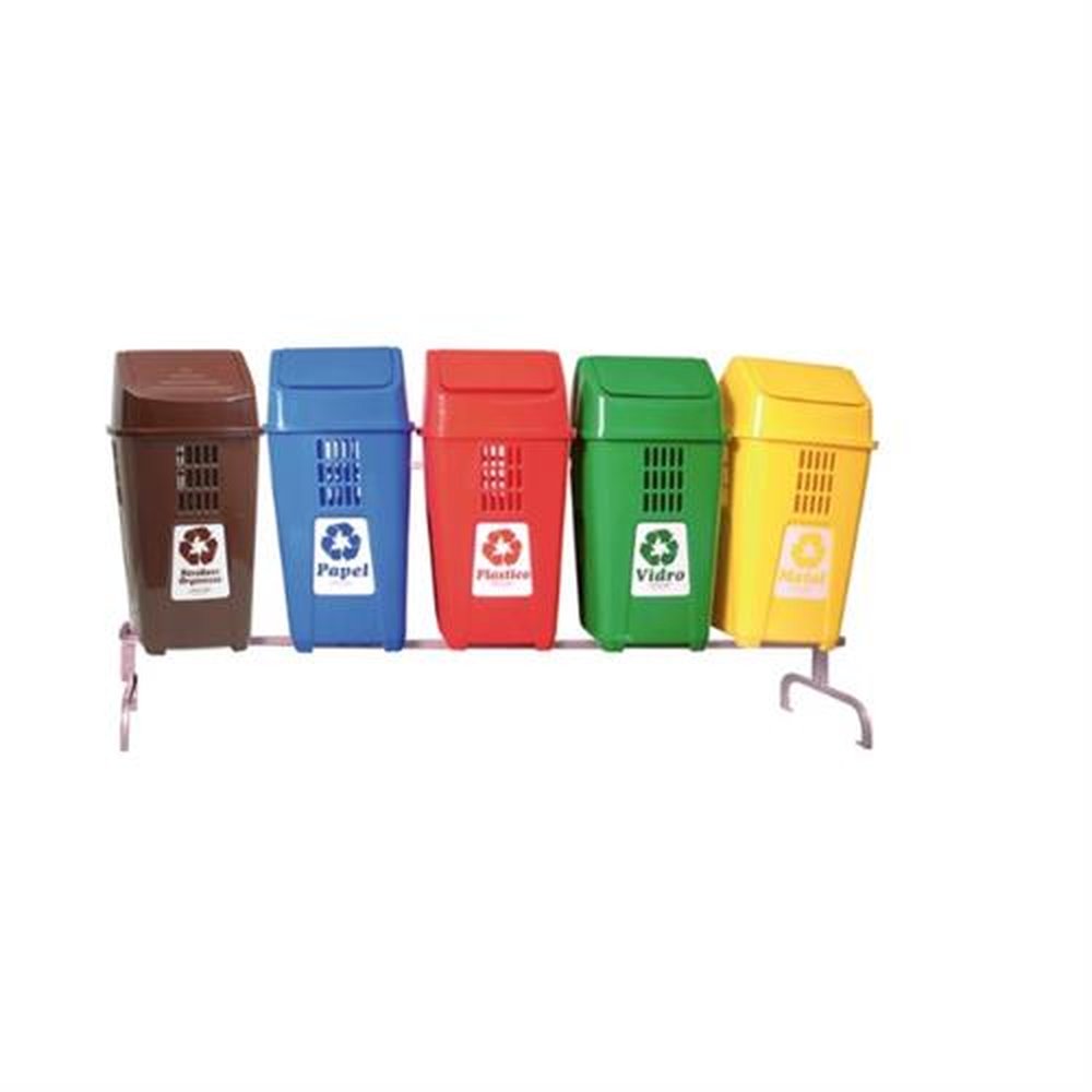 OLD-Suporte Para 5 Lixeiras Plasvale