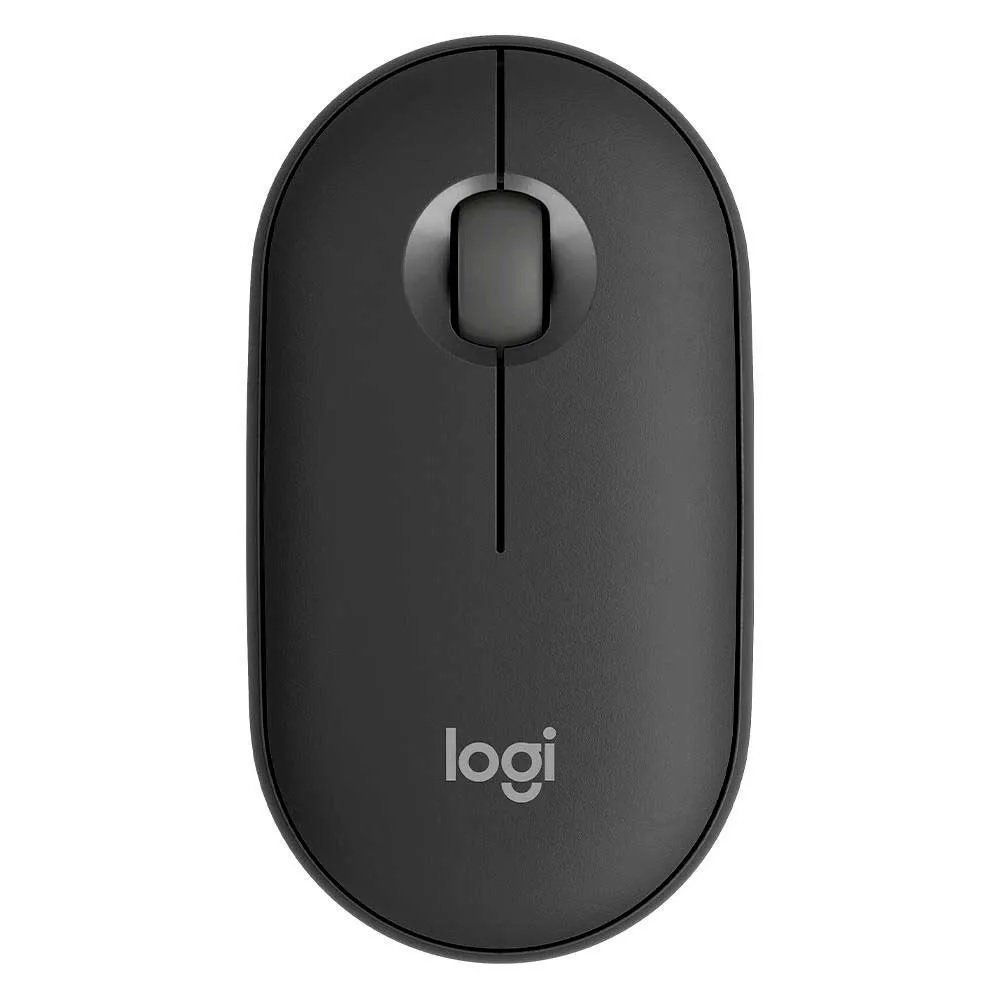 Mouse Sem Fio Logitech Pebble 2 M350s, Usb Logi Bolt Ou Bluetooth E Pilha Inclusa, Com Clique Silencioso, Grafite
