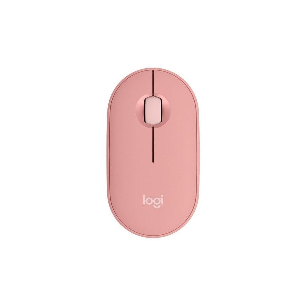 Mouse Sem Fio Logitech Pebble 2 M350s, USB Logi Bolt ou Bluetooth e Pilha Inclusa, com Clique Silencioso, Rosa- 910-007048
