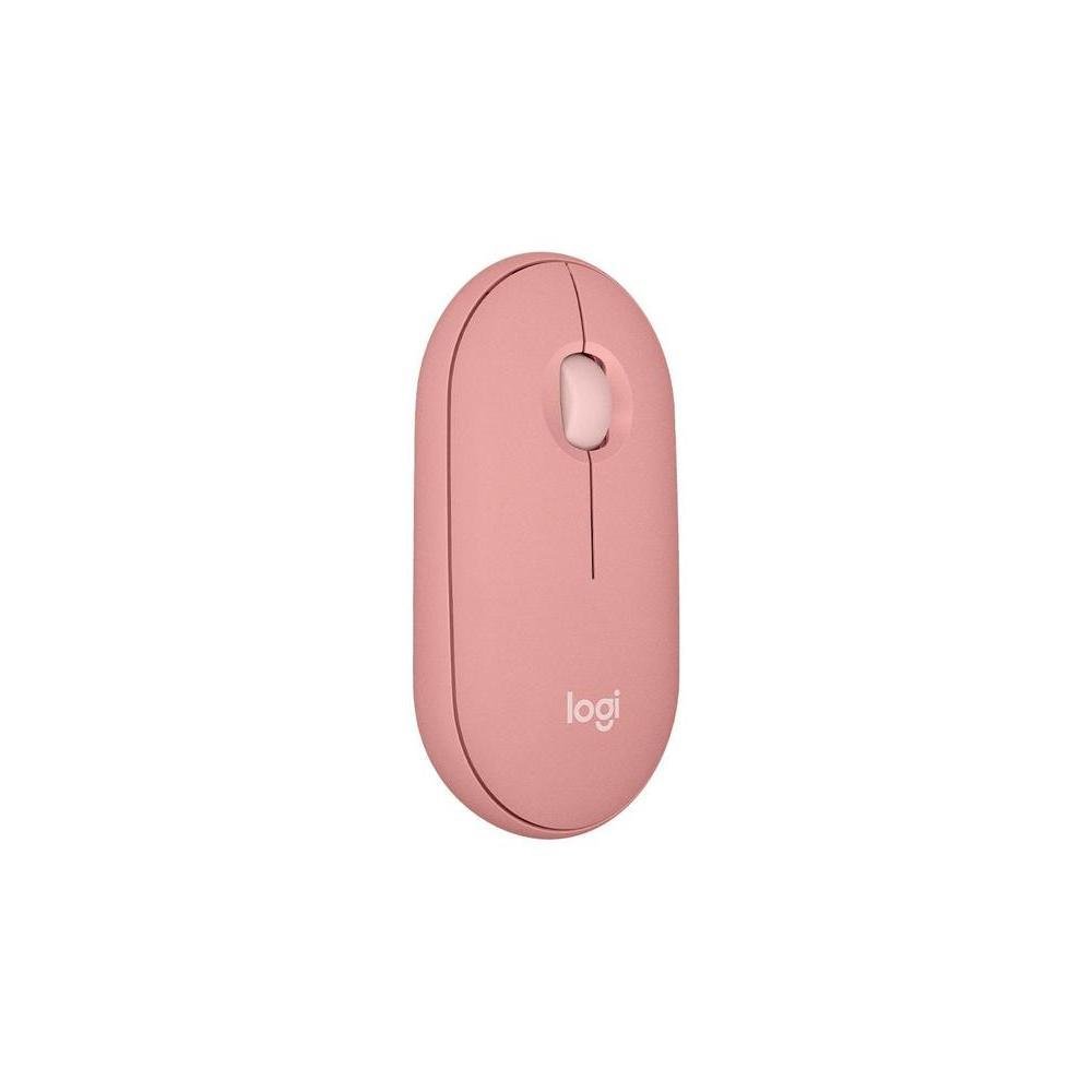 Mouse Sem Fio Logitech Pebble 2 M350s, USB Logi Bolt ou Bluetooth e Pilha Inclusa, com Clique Silencioso, Rosa- 910-007048