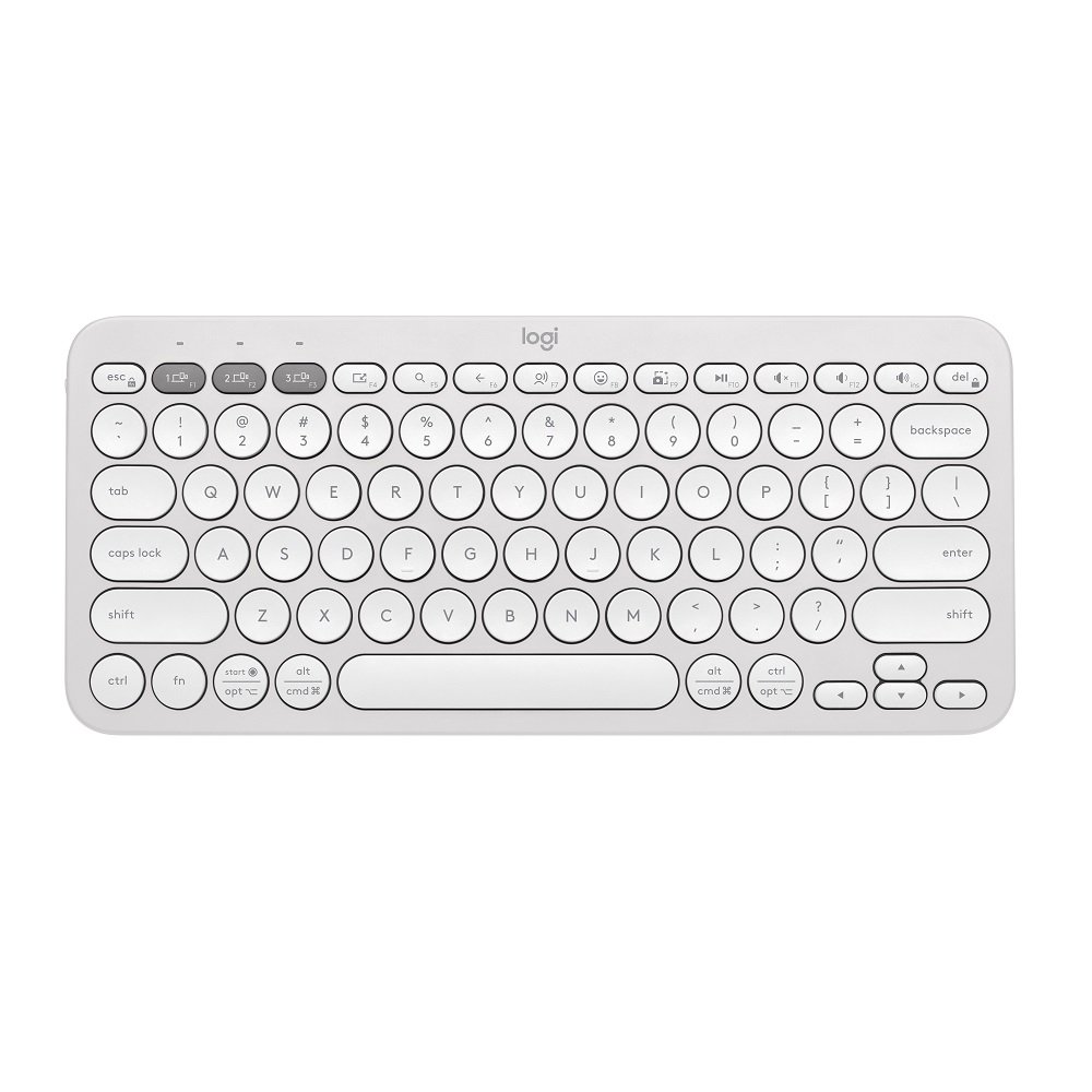 Teclado Bluetooth Pebble Keys 2 K380s, Multi-Dispositivo, Branco, Padrão Us, 920-011790, Logitech