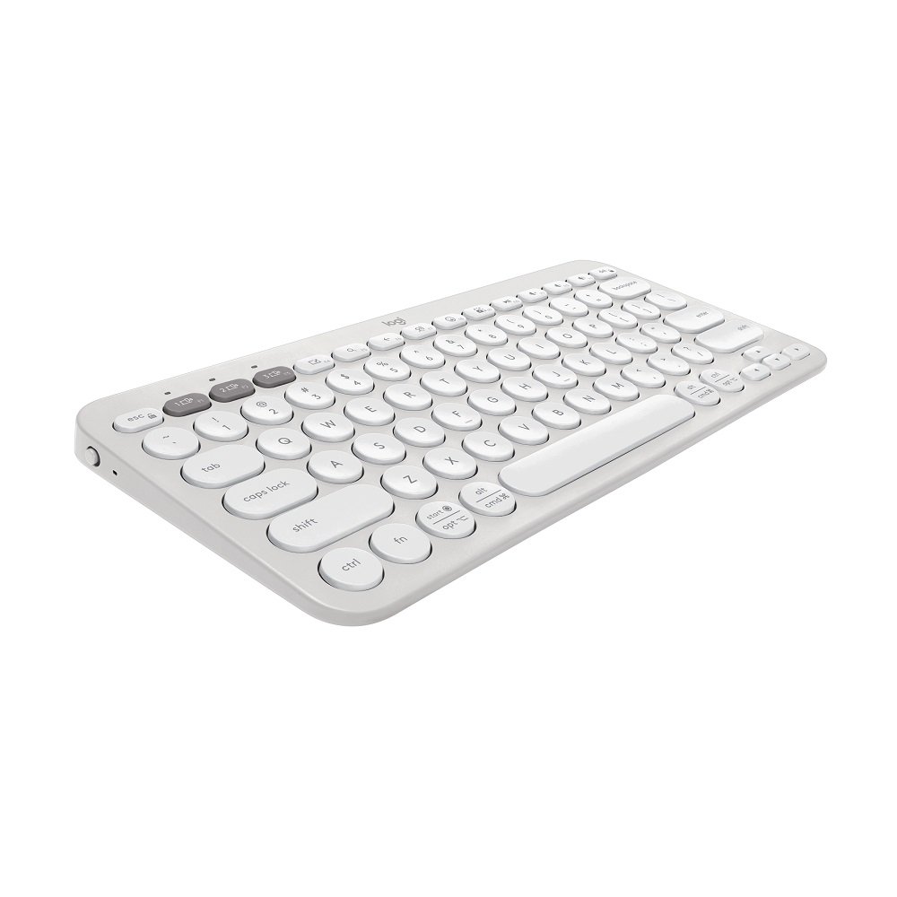 Teclado Bluetooth Pebble Keys 2 K380s, Multi-Dispositivo, Branco, Padrão Us, 920-011790, Logitech