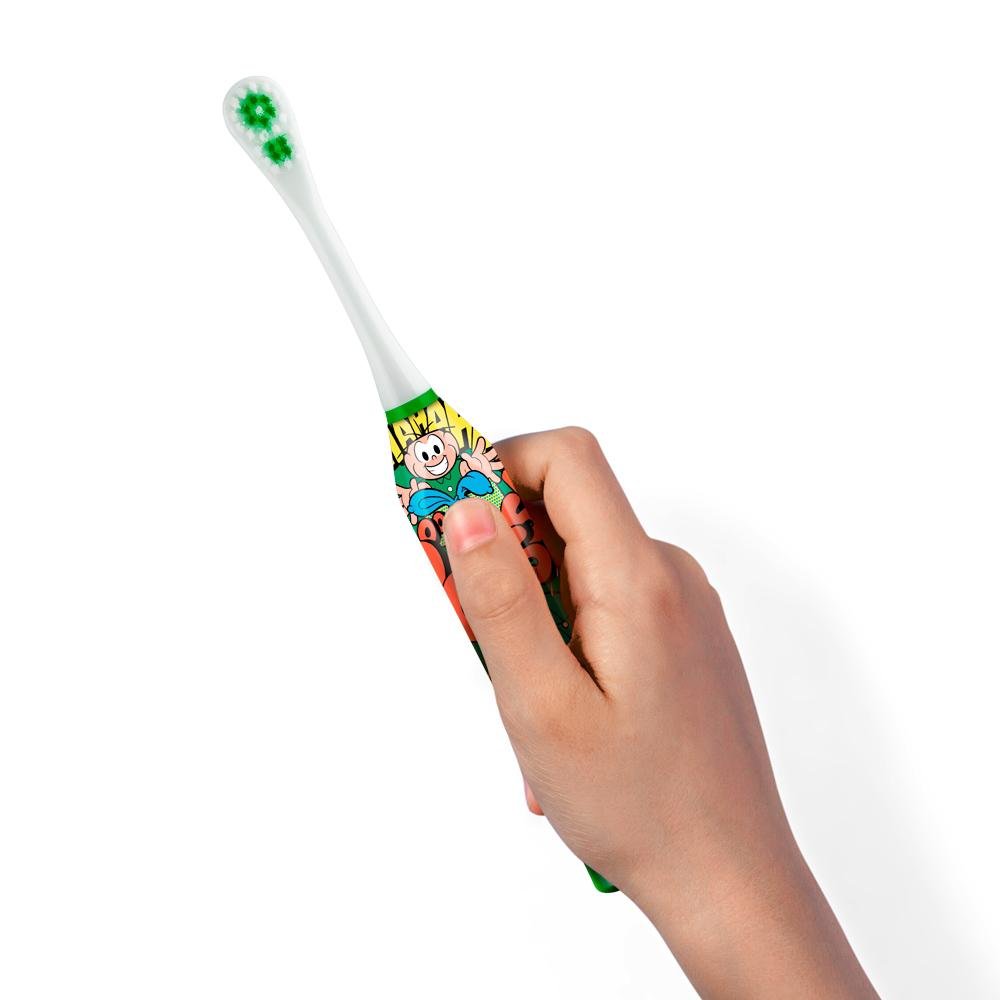 Escova Eletrica Sonica Infantil Kids Health Pro Cebolinha Turma da Monica - HC271