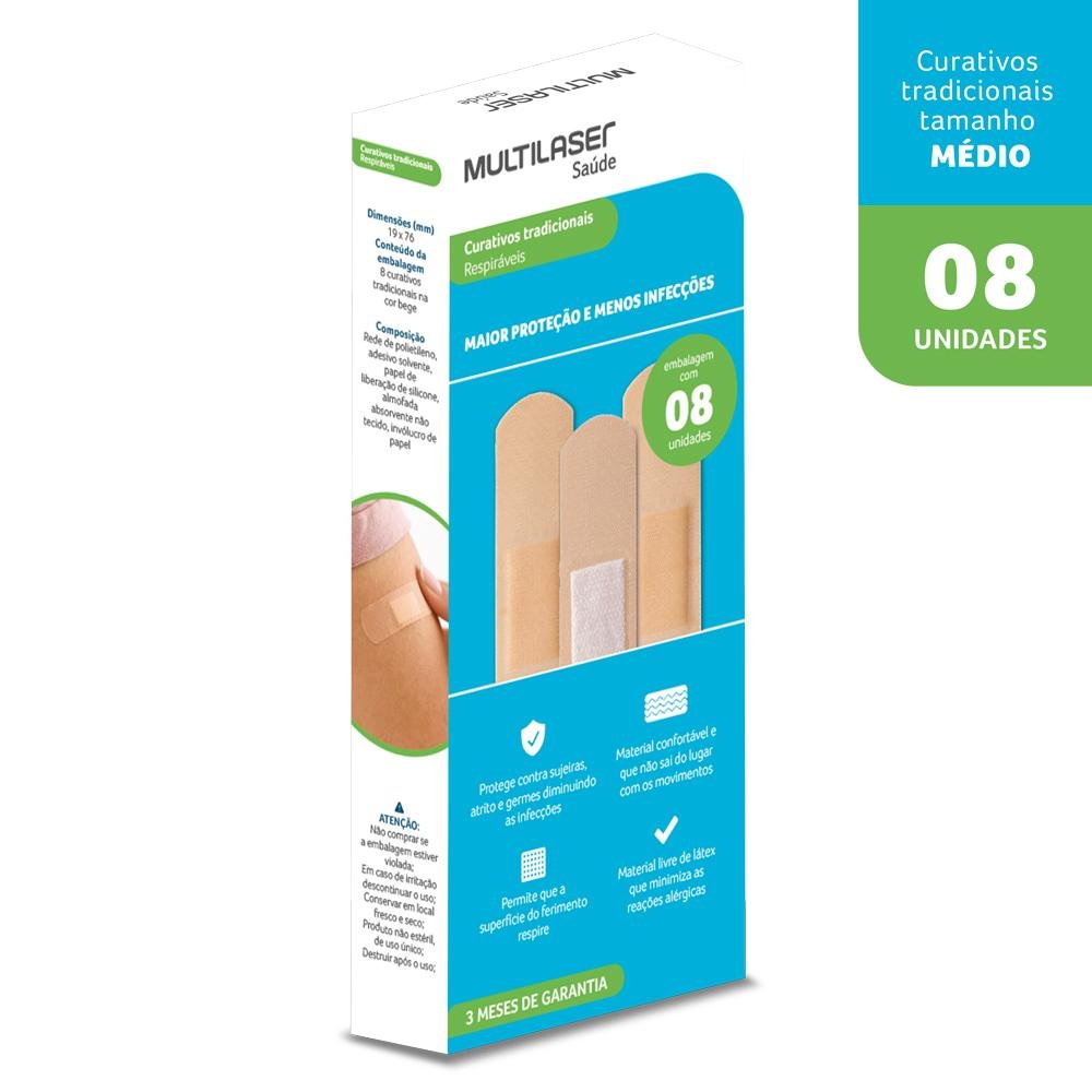 Curativo Tradicional Caixa com 8 Multi Saude - HC490