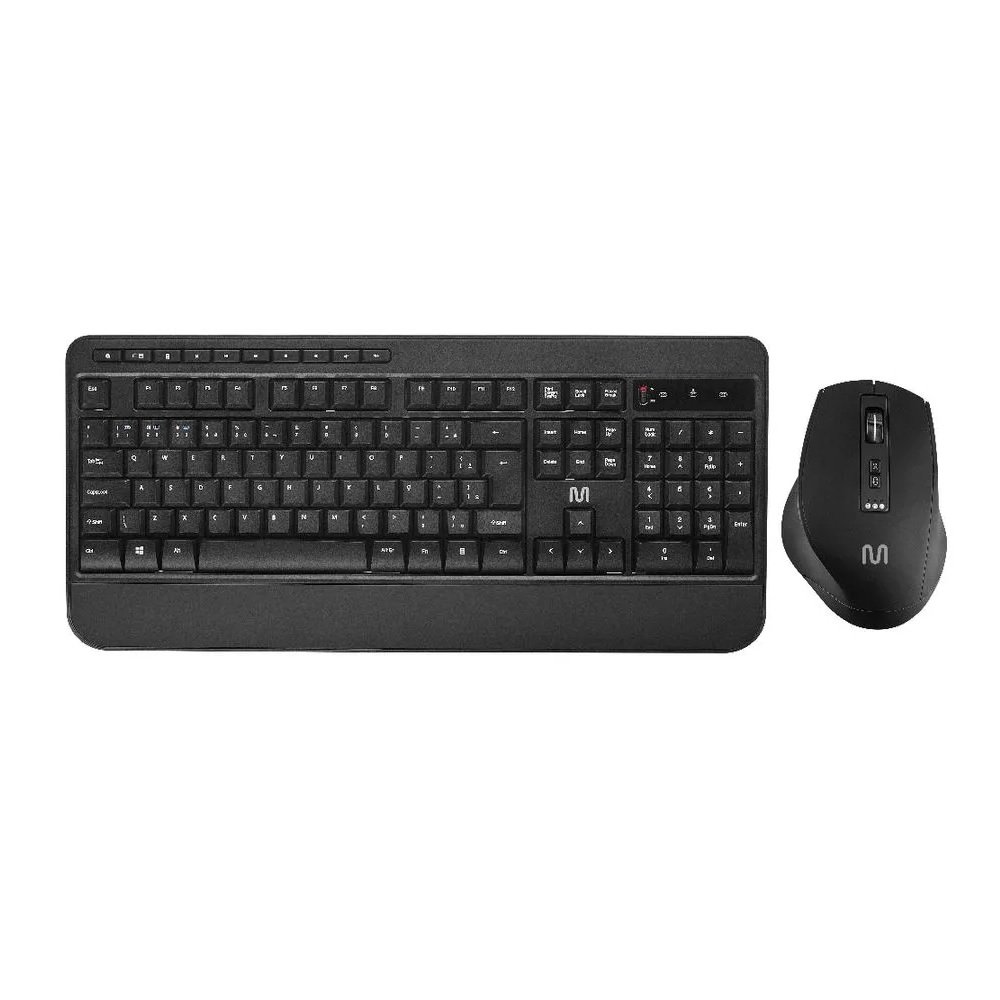 Teclado+Mouse Bluetooth, Ergonomico, Sillencioso, Tc301, Preto, Multilaser