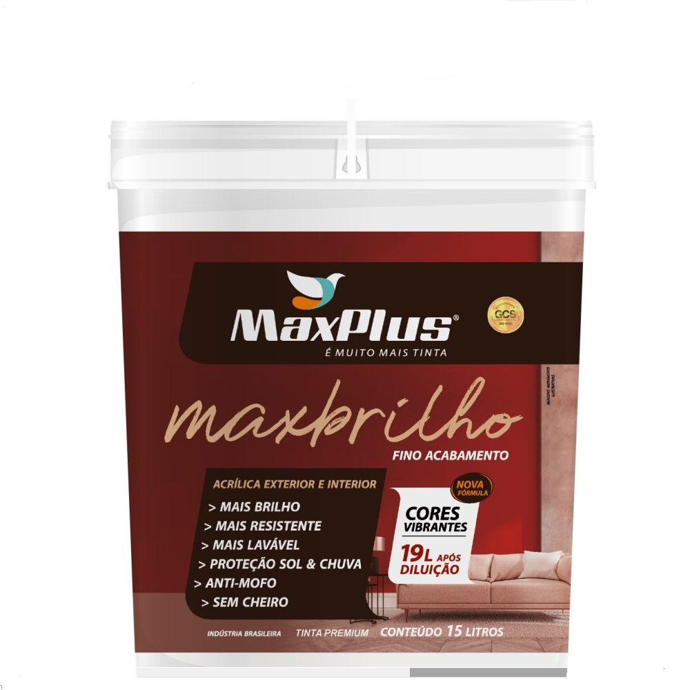 Tinta Acrilica Semi Brilho 15 L Maxbrilho Branco Gelo