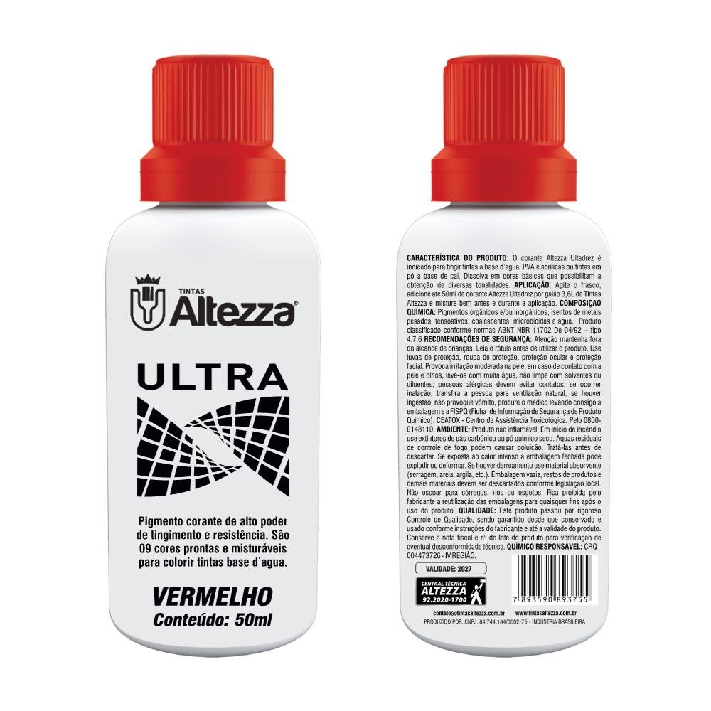 Corante Altezza Ultra 50Ml Vermelho