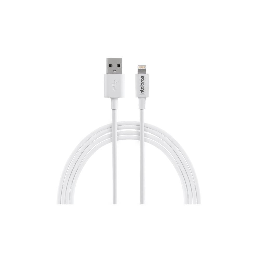 Cabo USB Lightning 1,2m PVC branco Intelbras EUAL 12PB