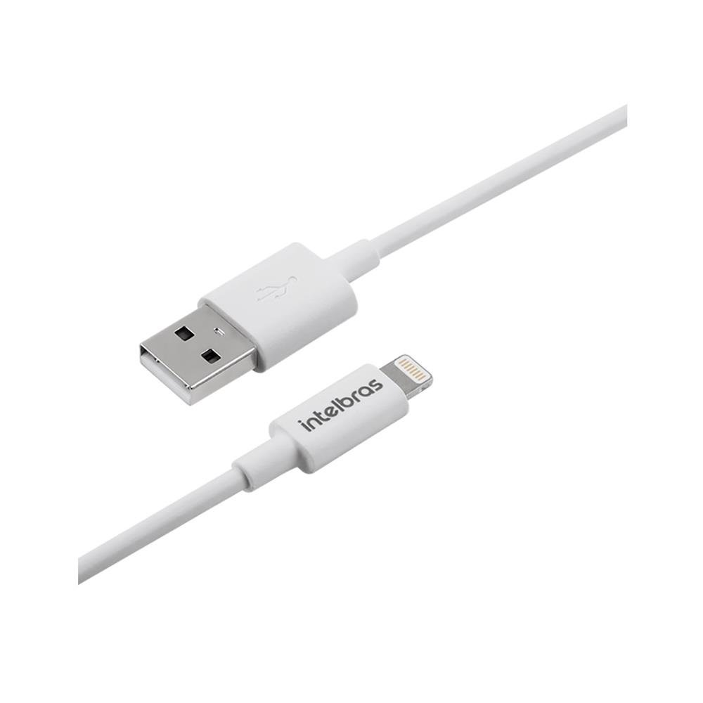 Cabo USB Lightning 1,2m PVC branco Intelbras EUAL 12PB
