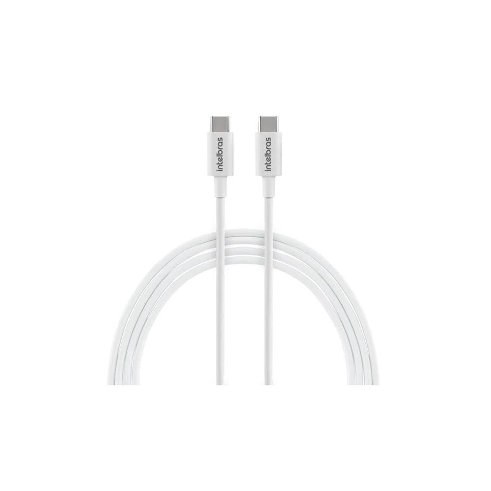 Cabo USB-C - USB-C 1,2m PVC branco Intelbras EUCC 12PB
