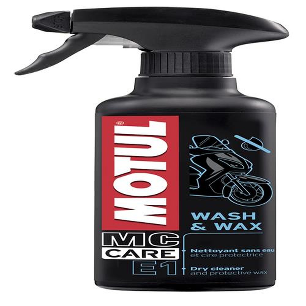 E1 Wash & Wax Spray Motul Limpa A Seco e Cera Protetora 250 ml