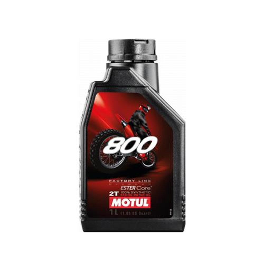 Óleo de Motor 2 Tempos 100% Sintético Motul 800 2T Factory Line Off Road 1 Litro