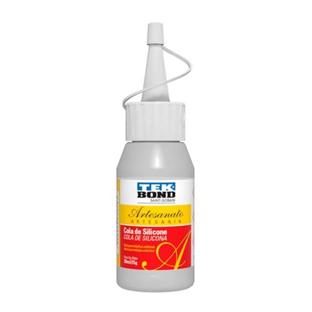 Cola de Silicone Tekbond para Artesanato 25g/30ml Embalagem c/ 12 Unidades