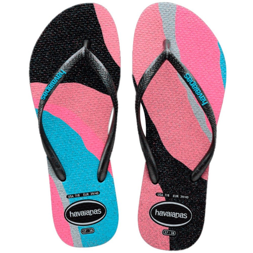 Chinelo Havaianas Slim Palette Glow (33-40) - Preto 0090 Com 12 pares