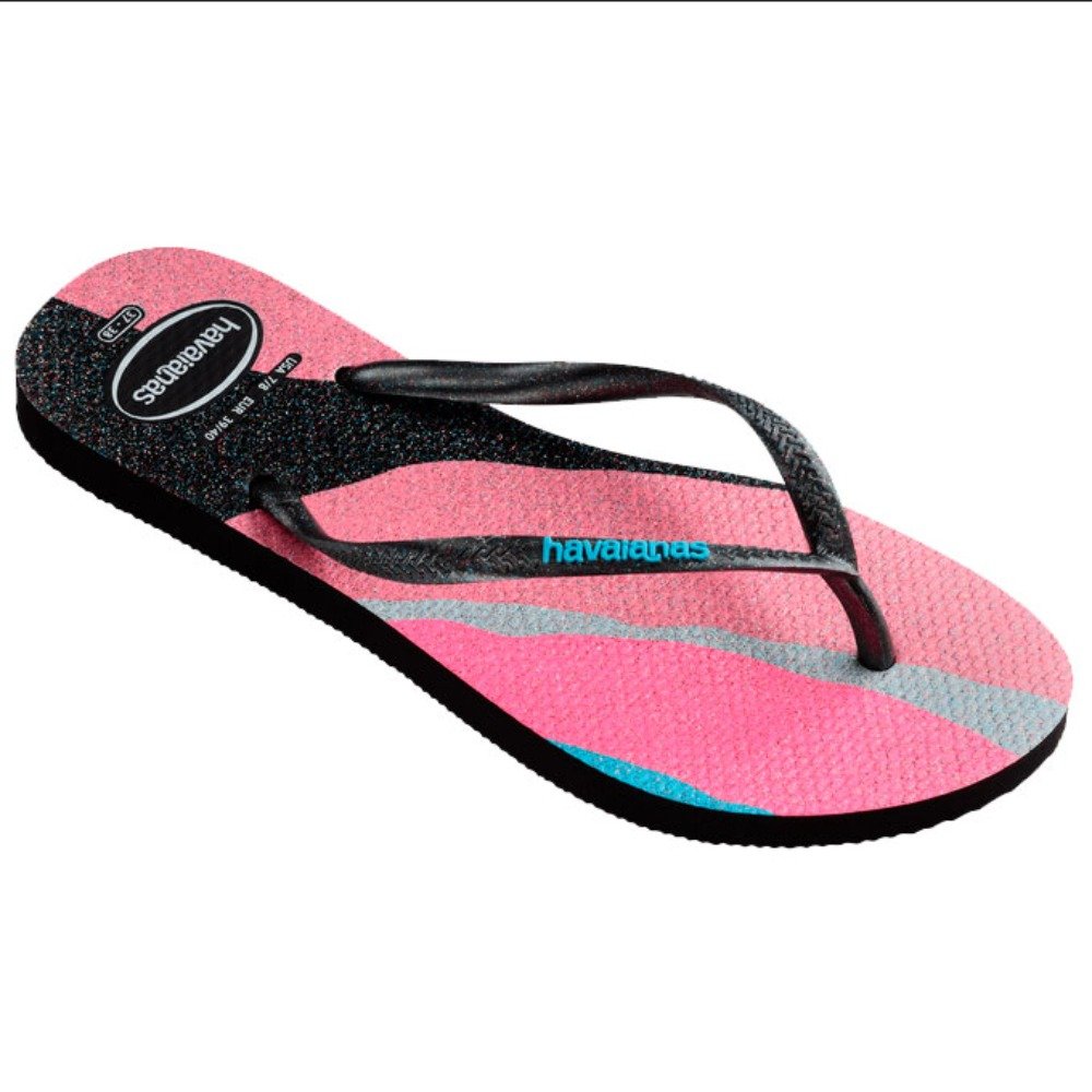 Chinelo Havaianas Slim Palette Glow (33-40) - Preto 0090 Com 12 pares