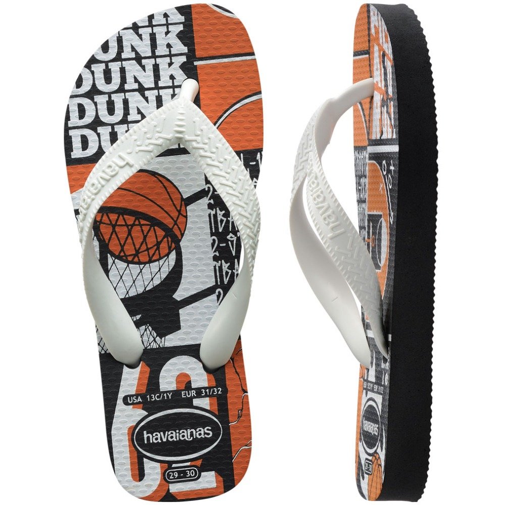 Chinelo Havaianas Kids Athletic (23-32) - Novo Grafite Branco 3749 Com 12 pares
