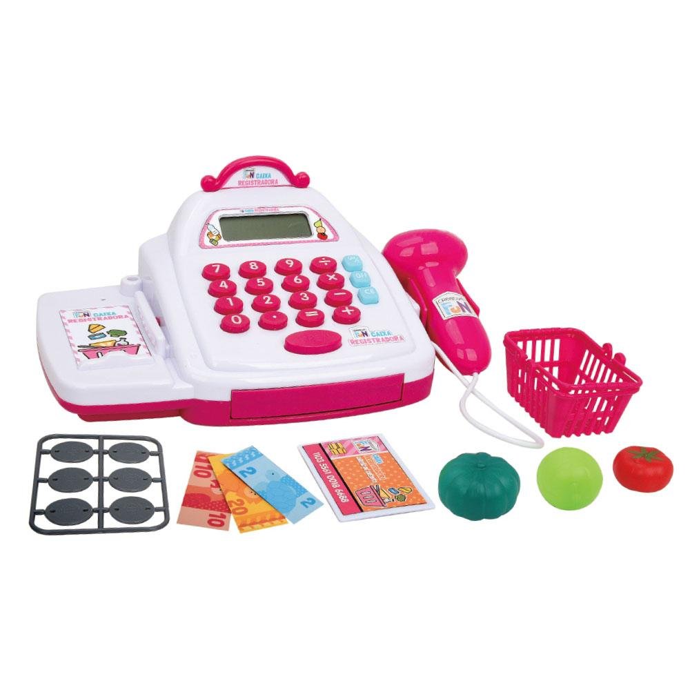 Caixa Registradora Mini Shopping Creative Fun Rosa Multikids - BR1182