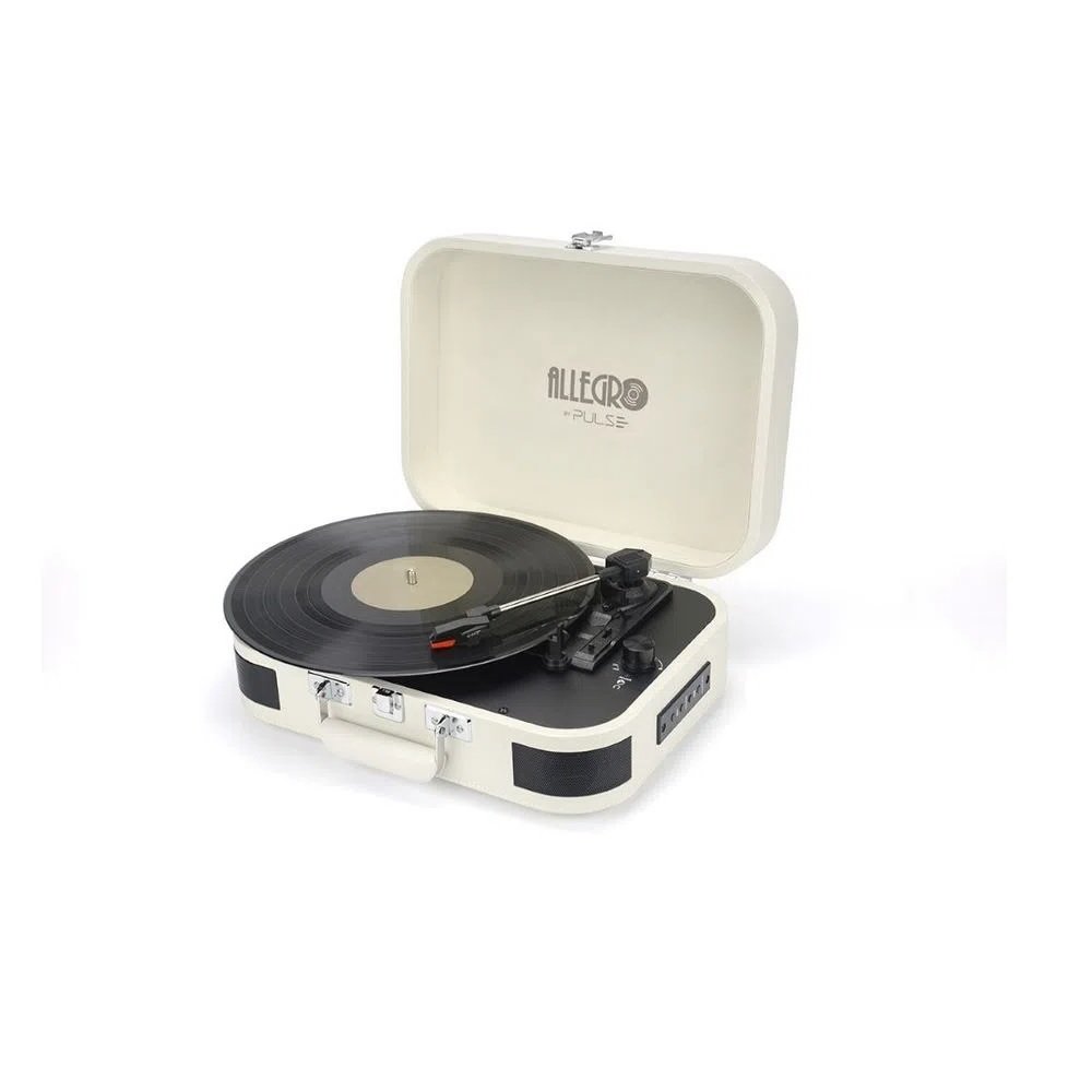 Vitrola Maleta Allegro Retro Pulse Sp612, Bluetooth, Aux, Usb