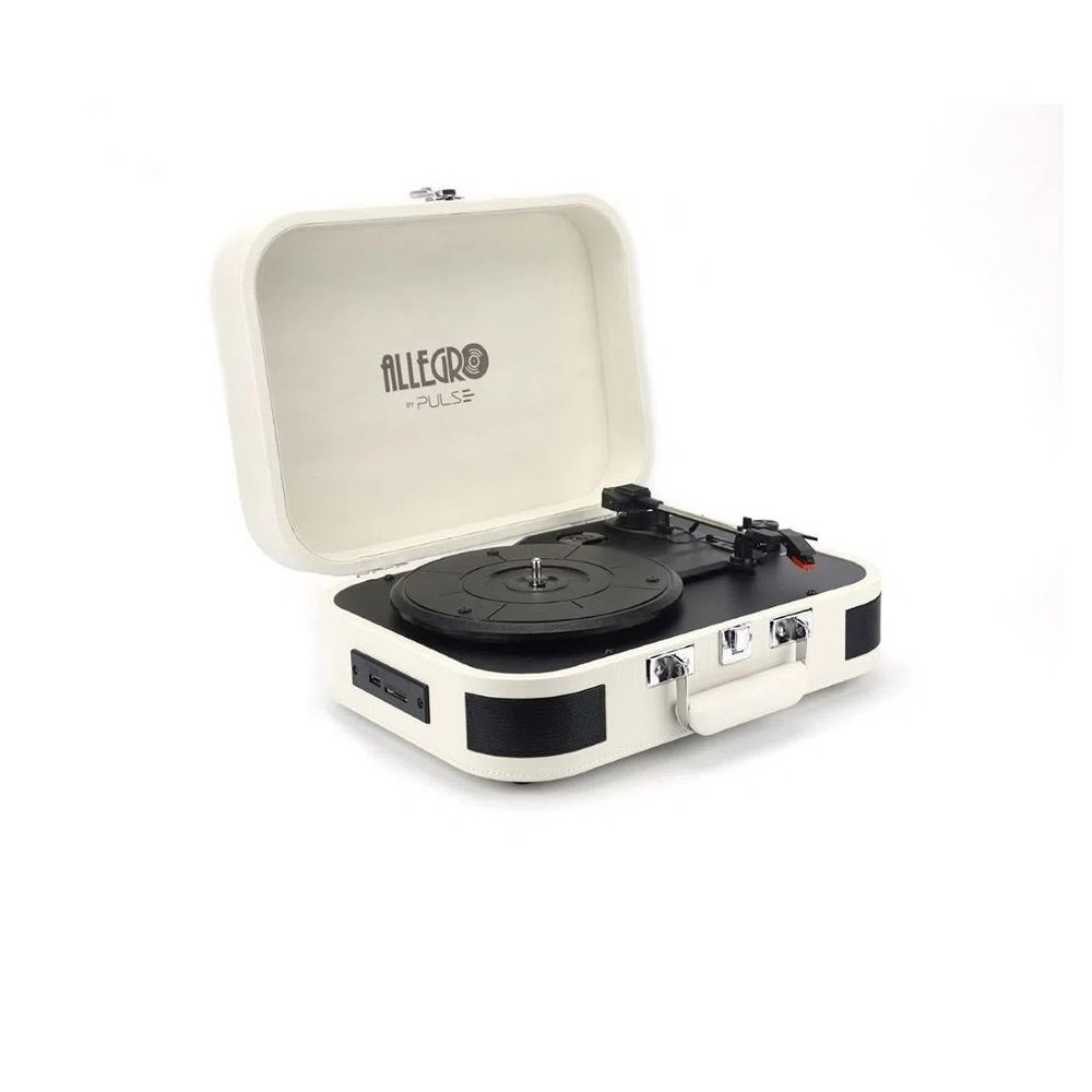 Vitrola Maleta Allegro Retro Pulse Sp612, Bluetooth, Aux, Usb